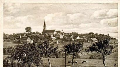 Repro: gm
Das Foto auf dieser Postkarte zeigt den Ort Pittersberg um das Jahr 1950.