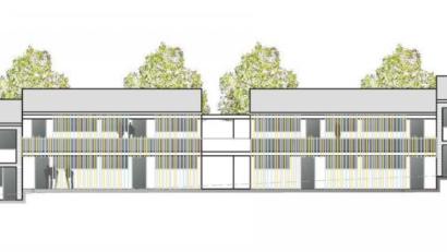 Archivbild: SHL Architekten
Im Plankenhammer errichtet die Baugenossenschaft "Eigenheim" zehn barrierefreie Mietwohnungen. Das Projekt, hier die Nord-Ost-Ansicht, erhält die Bezeichnung "Plankenhammer-Floßleite".