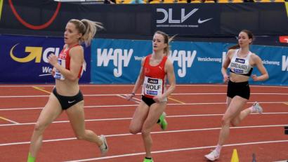 Bild: Kiefner
Marlene Gomez Islinger (rechts) bei ihrem 3000-Meter-Lauf in Dortmund.