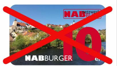 Bild: Netzwerk Nabburg/Wolfgang Engel/exb
Ungültig: Die Zahlungskarte mit der Stadtkulisse wurde eingestampft, nachdem etwa 100 Exemplare aus einer Sendung entwendet worden waren.