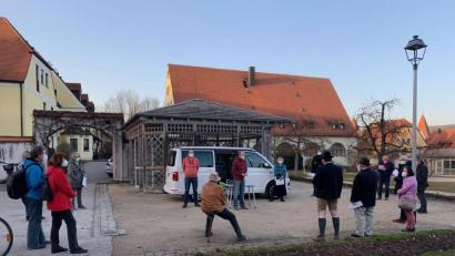 Bild: Thomas Bärthlein/exb
Die Delegiertenwahl der CSU Stadtmitte fand im Freien statt.