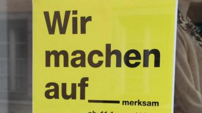 Bild: frd
Auf den ersten Blick eine Ankündigung, doch das Plakat ist ein Notruf der heimischen Wirtschaft.