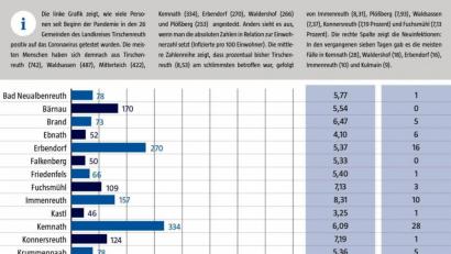 Bild: Isabell-Katrin Diehl
Das Landratsamt Tirschenreuth veröffentlicht wöchentlich aufsummierte Zahlen der Corona-Infektionen pro Gemeinde. Der einzige tschechische Fall stammt noch aus der Datenerfassung zu Beginn der Krise. Die Zahl der positiv getesteten tschechischen Grenzpendler erscheint in dieser Statistik nicht.