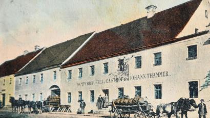 Archiv: Hans Bock
Diese historische Postkarte zeigt die Dampfbrauerei Thammer um 1900. Insgesamt vier Brauereien gab es zu dieser Zeit im Markt.
