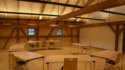 Bild: jr
Im großen Ratssaal im Obergeschoss des Informations- und Begegnungszentrums auf dem Schafferhof-Areal sind künftig Eheschließungen möglich.