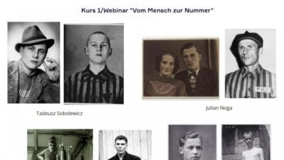 Screenshot: OHG Marktredwitz/exb
Die Vergleichsbilder von Häftlingen, die deren Leben vor und während der Haft im Konzentrationslager zeigen, machten den Schülern die psychische und physische Belastung deutlich.