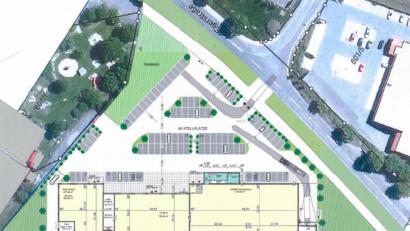 Grafik: Gemeinde Wiesau/exb
Norma baut im westlichen Teil der Egerstraße, nahe des Sportzentrums. Der Bauantrag wurde am Montag einstimmig genehmigt. Auf den Weg gebracht wurden auch der dafür notwendige Bebauungsplan und die Änderung des Flächennutzungsplans.