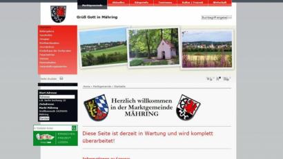 Screenshot: maehring.de/marktgemeinde
Da der Bürgermeister der Marktgemeinde Mähring sich mit dem Coronavirus infiziert hat, ist das Rathaus noch bis zum 12. Oktober geschlossen.