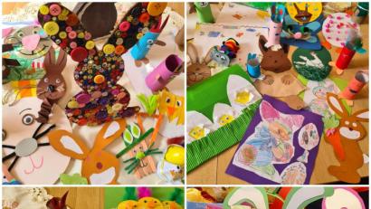 Bild: Julia Bayer/exb
Jede Menge tolle Kunstwerke sind bei der SPD-Osterbastelaktion entstanden. Sie wurden an Senioren verschenkt