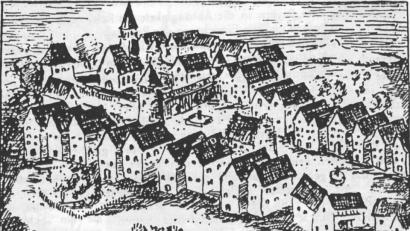 Grafik: Schriml/exb
Ort :
Durch schwedische Truppen wurde der Markt Kirchenthumbach im 30-jährigen Krieg total zerstört. Nach einer Zeichnung von Schriml präsentierte sich der Markt nach dem Wiederaufbau mit diesem Aussehen.