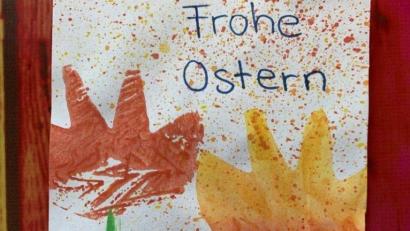Bild: Dreifaltigkeits-Mittelschule/exb
Eine der Osterkarten der Klasse 7c.