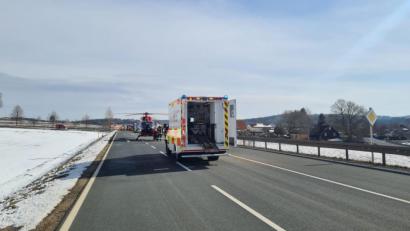 Bild: rw
Am Freitagvormittag hat es bei Pullenreuth gekracht.