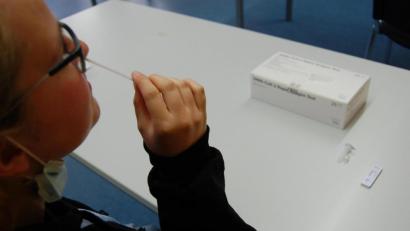 Bild: Werner Winderl
Auch an der Mittelschule in Oberviechtach mussten die Abschlussklassen zum Schnelltest antreten.