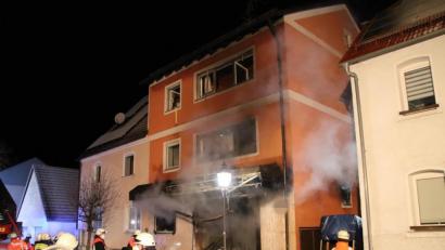 Bild: jma
Das Wohnhaus in der Bahnhofstraße brannte vollständig aus.