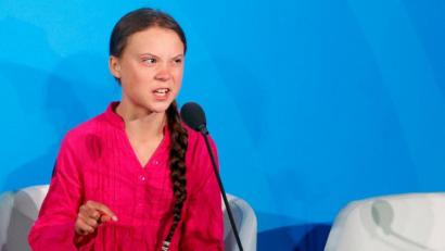 Bild: Jason Decrow/dpa
Angry young woman: Die Klimaaktivistin Greta Thunberg nimmt am UN-Klimagipfel bei den Vereinten Nationen teil.