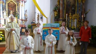 Bild: bk
Fünf Kindern begehen in Kaltenbrunn die Erstkommunion.