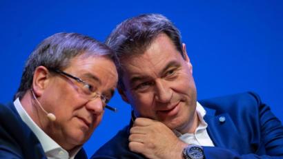 Archivbild: Guido Kirchner
Noch nicht voller Einklang: CDU-Chef Armin Laschet (links) und CSU-Chef Markus Söder sind im Bundestagswahlkampf bisher nicht immer einer Meinung.