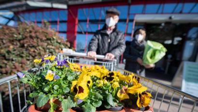 Symbolbild: Sebastian Gollnow
In Bayern dürfen ab Mittwoch auch wieder Blumenläden, Gartencenter und Buchhandlungen inzidenzunabhängig und ohne Negativtest für Kunden öffnen.