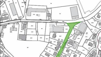 Grafik: Stadt Auerbach/exb
Rot markiert ist der erste Bauabschnitt in der Hopfenoher Straße, grün dargestellt der zweite Abschnitt.