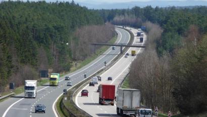 Archivbild: Wolfgang Steinbacher
Die Autobahn A 6 bei Ebermannsdorf.