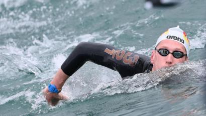 Bild: Alfredo FalconeLaPresse via ZUMA Press/dpa
Gewann mit Deutschlands Freiwasser-Staffel EM-Silber in Budapest: Florian Wellbrock.