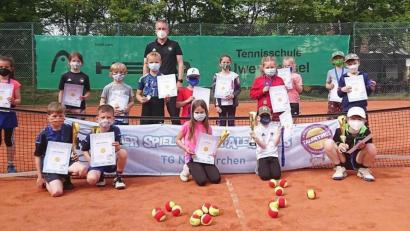 Bild: lst
18 Kinder aus vier Vereinen sind am Wochenende beim Talentino-Kleinfeld-Cup der TG Neunkirchen, der natürlich unter Einhaltung der Corona-Regeln ausgetragen wurde, am Start gewesen. Bild: lst