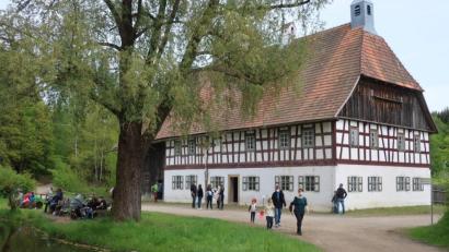Bild: Hirsch
Viele Familien mit Kindern waren am bundesweiten Mühlentag auf dem Gelände des Oberpfälzer Freilandmuseums unterwegs und besichtigten das Rauberweiherhaus.