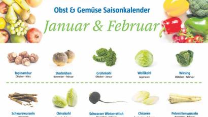 Grafik: Lukas Meister
Saisonkalender für die Wintermonate Januar und Februar..