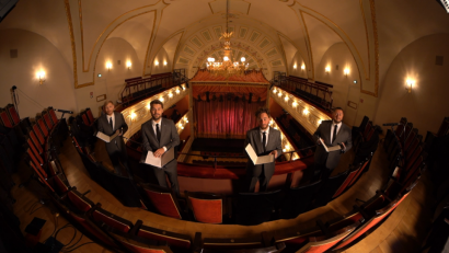 Bild: Jonathan Danigel/Kulturamt Amberg
An außergewöhnlichen Orten präsentiert sich das Vokalensemble "Quartonal" am Sonntag im Stream des Stadttheaters Amberg.