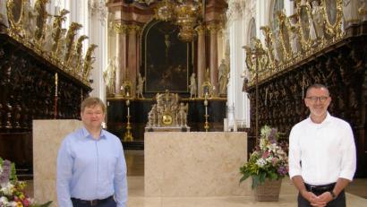 Bild: pz
Der neue Basilika-Mesner Thomas Tremmel (links) zusammen mit Stadtpfarrer Dr. Thomas Vogl.