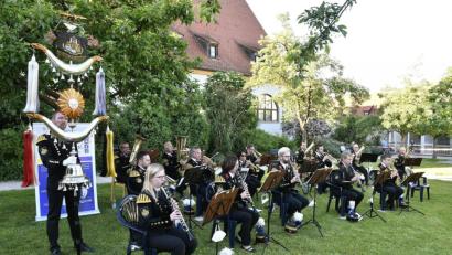 Bild: Petra Hartl
Die Knappschaftskapelle Amberg in kleiner Besetzung.