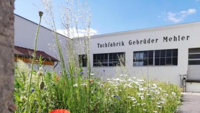 Bild: Paulus Mehler/exb
Mit der Wildwiese am Unternehmen hat die Tuchfabrik Mehler einen Beitrag zum Volksbegehren "Rettet die Bienen" geleistet.