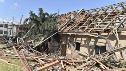 Bild: Vaclav Salek/CTK/AP/dpa
Ein starkes Gewitter mit Hagel und Tornado zog über Südmähren hinweg.