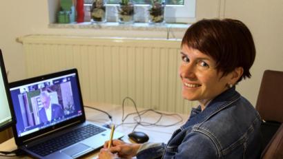 Bild: Markus Koenig/maks-Fotografie/exb
Viel Freizeit opferte Katharina König für die Mitarbeit im Bürgerrat Klima. Die meiste Zeit verbrachte sie dabei vor dem Bildschirm.