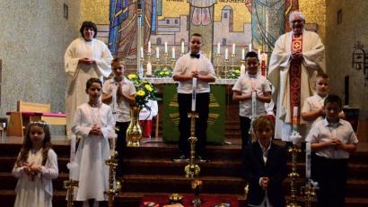 Bild: Kunz
Acht Kinder feierten in der Herz-Jesu-Kirche Erstkommunion.