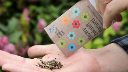 Bild: Wolfgang Steinbacher
Das haben die Landkreisbewohner in den vergangenen Tagen in ihren Briefkästen gefunden. Das Landratsamt hat ihnen Blumensamen und ein Poster geschickt.