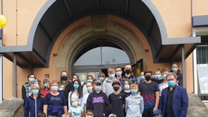 Bild: rn
Vorschüler des städtischen Kindergartens schnuppern in der Markus-Gottwalt-Schule erstmals Schulhausluft.