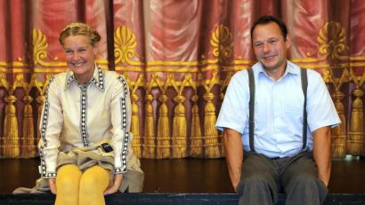 Bild: Wolfgang Steinbacher
Ute Wange und Stefan Christ vom Figurentheater Vagabündel plaudern nach dem Auftritt im Amberger Stadttheater über Kindertheater, darüber, wie ihre Stücke entstehen und über die Corona-Zwangspause, die für die Kultur noch nicht ganz vorbei ist.