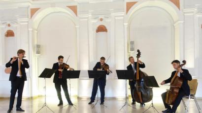Bild: Waldsassener Kammermusikkreis/Johannes Röttges/exb
Der Waldsassener Kammermusikkreis veranstaltete zwei Konzerte in der Aula des Klosters. Zu Gast war das Ensemble "Concilium musicum Wien".