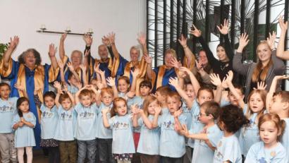 Bild: Gabi Schönberger
Die Kinder des Kindergartens Kreuz Christi hatten mächtig Spaß beim Aktionstag Musik.