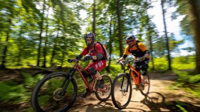 Symbolbild: Peter Steffen
Mountainbiken ist im Trend. Das Naturparkland Oberpfälzer Wald soll Trails erhalten.