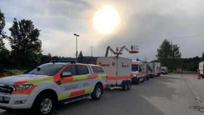 Bild: Johannieter Schwandorf
Die Johanniter aus Schwandorf und Schwarzenfeld sind am Freitagmorgen in das Hochwassergebiet Köln aufgebrochen.