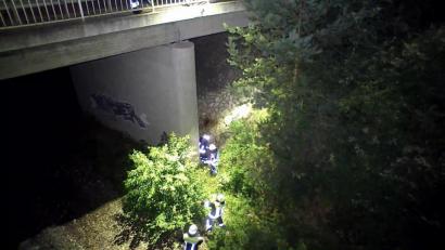 Bild: Fachgruppe Drohne Lkr. AS
So sah die Luftaufnahme der Drohne aus.