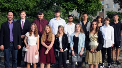 Bild: Stephan Huber
Die Entlassschüler der Willmannschule bei ihrer Abschlussfeier.