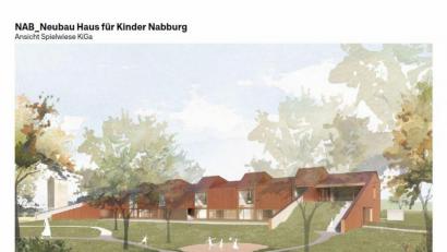 Grafik: Büro Hrycyk/exb
Der Bau des neuen Kindergartens – hier eine visualisierte Ansicht aus dem Architekturbüro in München – kann erst deutlich später beginnen.