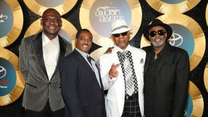 Bild: Omar Vega/Invision/AP/dpa
Kool & The Gang: George Brown, Ronald Bell, Dennis Thomas und Robert 'Kool' Bell.