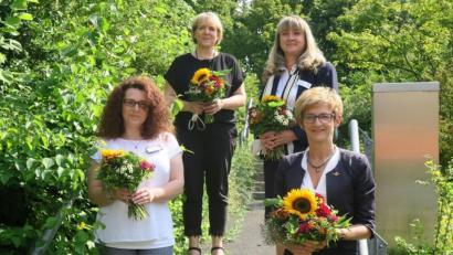 Bild:  Manuela Leitner, Schwesternschaft Wallmenich-Haus vom BRK/exb
Christiane Paulus und Tatjana Richter (vorne, von links) sowie Andrea Motzel und Tatjana Brems (hinten, von links).