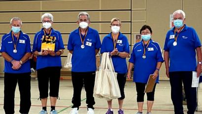 Bild: R. Kreuzer
Die Mannschaft SG Oberpfalz (von links) mit Konstantin Lies, Petra Brandl, Hans Gilch, Gertrude Stock, Olga Lies und Hans Stock.