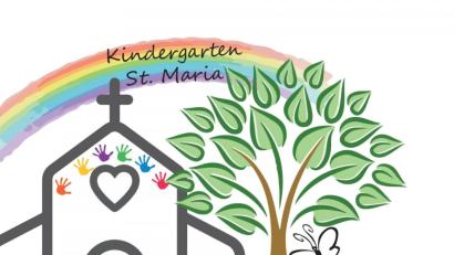 Grafik: Monika Reindl/exb
Das Logo vereint alle wichtigen Details des Kindergartens St. Maria in Schnaittenbach Die Kirche steht für den kirchlichen Träger, der Regenbogen und der Schmetterling symbolisieren die beiden Gruppen.