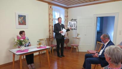 Bild: jzk
In Wort und Bild stellte Stadtpfarrer Thomas Kraus die heilige Martha als Vorbild für die Frauen hin.
